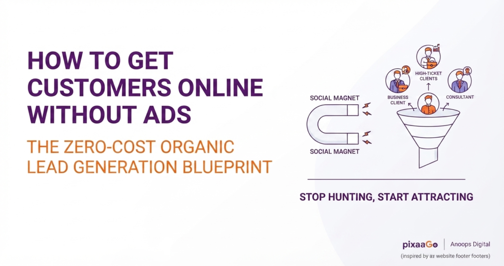 How to get customers online without ads (Zero cost marketing  organic lead generation)